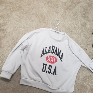 Drop Shoulder Letter Graphic Pullover